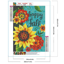 Load image into Gallery viewer, Sunflower Calligraphy And Painting-Full Round Diamond Painting-30x40cm
