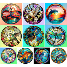 Load image into Gallery viewer, Stained Glass Animal-Full Round Diamond Painting-30x30cm

