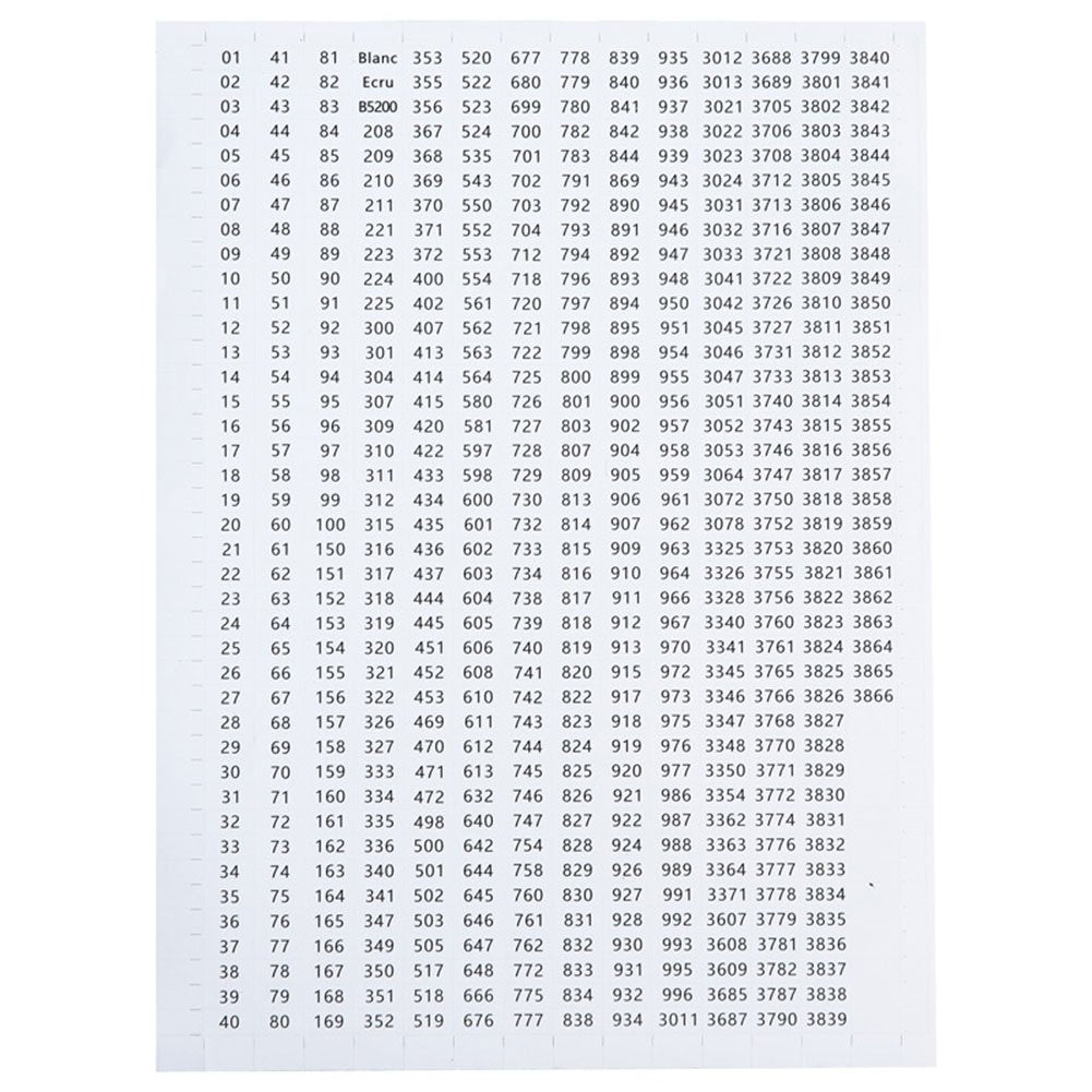 DMC 447 Colors Number Label Stickers for Diamond Painting Storage Box ...