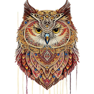 Owl-Partial Special Diamond Painting-30x40cm