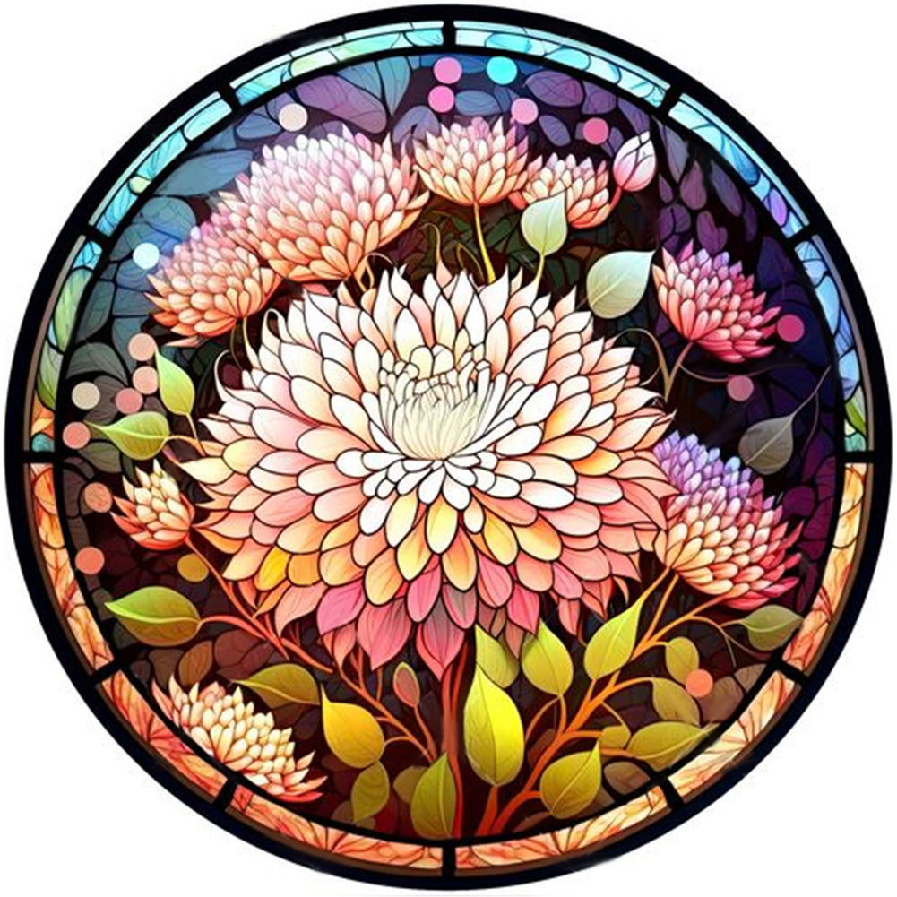Stained Glass Animal-Full Round Diamond Painting-30x30cm