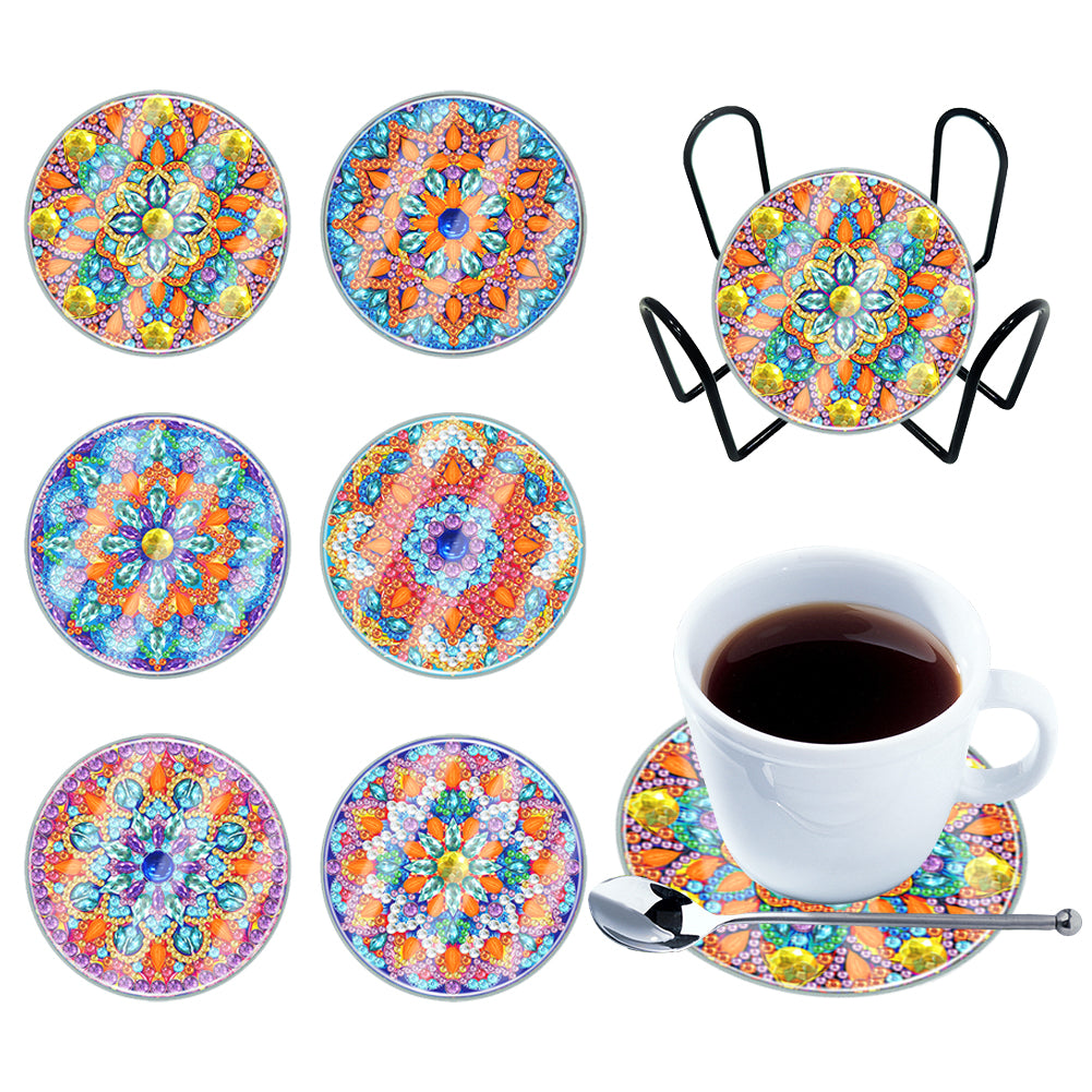 Mandala-Acrylic Waterproof Diamond Coaster