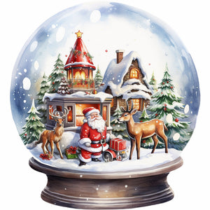 Christmas Crystal Ball-Full Round Diamond Painting-30x30cm