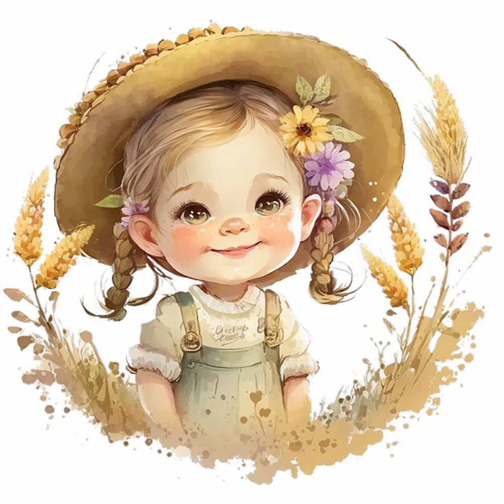 Cowboy Kid-Full Round Diamond Painting-30x30cm