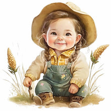 Load image into Gallery viewer, Cowboy Kid-Full Round Diamond Painting-30x30cm
