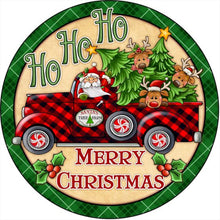 Load image into Gallery viewer, Round Plate Christmas Car-Full Round Diamond Painting-30x30cm
