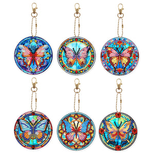 5pcs/set-Animal-Double Side Drill-Diamond Keychain