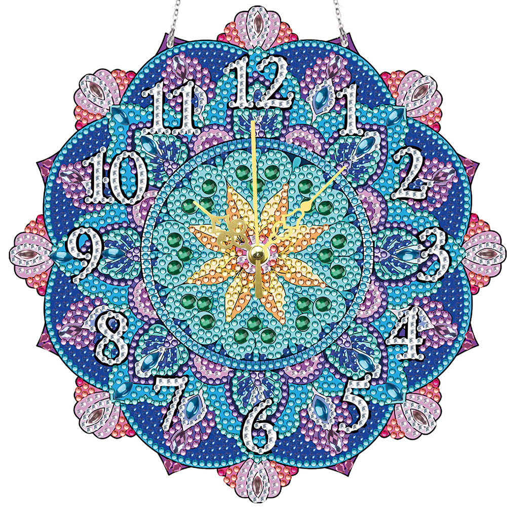 Mandala-Crystal Diamond Clock