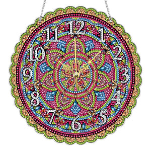 Mandala-Crystal Diamond Clock