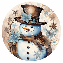Load image into Gallery viewer, Christmas Snowman-Full Round Diamond Painting-30x30cm
