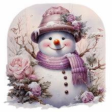 Load image into Gallery viewer, Christmas Snowman-Full Round Diamond Painting-30x30cm
