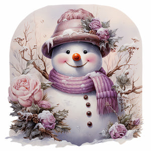 Christmas Snowman-Full Round Diamond Painting-30x30cm