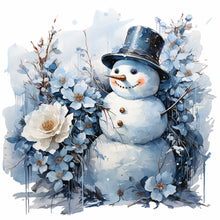 Load image into Gallery viewer, Christmas Snowman-Full Round Diamond Painting-30x30cm
