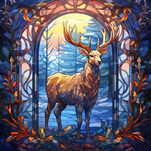 Stained Glass Christmas-Full Round Diamond Painting-30x30cm