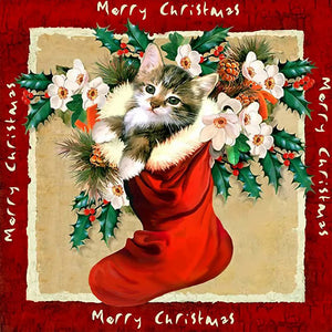 Christmas-Full Round Diamond Painting-30x30cm