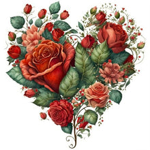 Load image into Gallery viewer, Love Flowers-Full Round Diamond Painting-30x30cm
