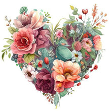 Load image into Gallery viewer, Love Flowers-Full Round Diamond Painting-30x30cm
