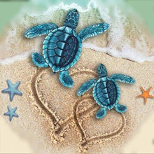 Load image into Gallery viewer, Beach Turtle-Full Round Diamond Painting-30x30cm
