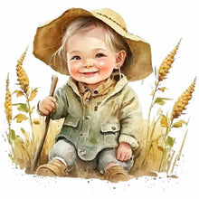 Load image into Gallery viewer, Cowboy Kid-Full Round Diamond Painting-30x30cm
