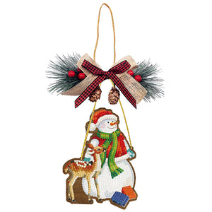 Christmas-Wooden Diamond Pendant