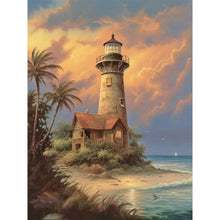 Load image into Gallery viewer, Lighthouse And Windmill-Full Round Diamond Painting-30x40cm
