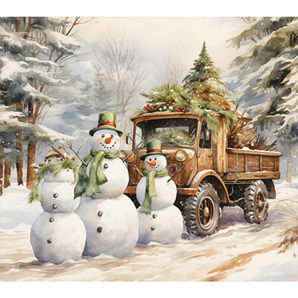 Christmas-Full Round Diamond Painting-45x40cm