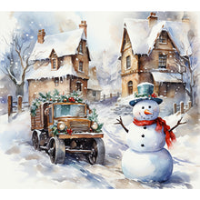 Load image into Gallery viewer, Christmas-Full Round Diamond Painting-45x40cm
