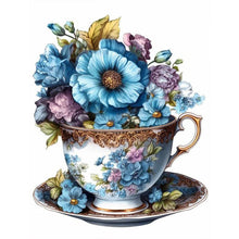 Load image into Gallery viewer, Teacup Bouquet-Full Round Diamond Painting-30x40cm
