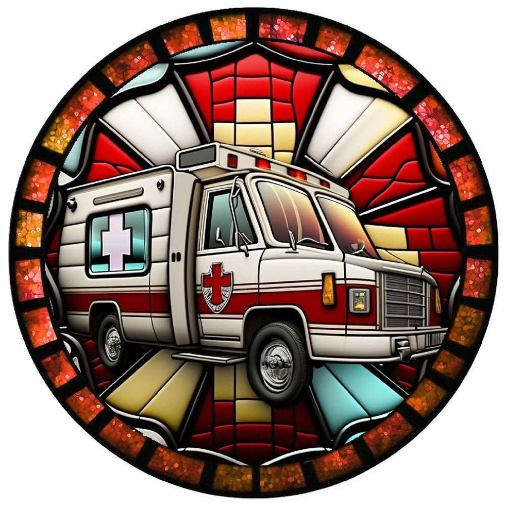 Ambulance-Full Round Diamond Painting-40x40cm