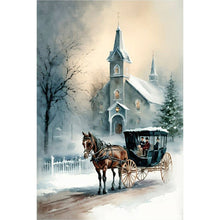 Load image into Gallery viewer, Igloo And Carriage-Full Round Diamond Painting-40x60cm-Large Size
