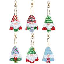 Load image into Gallery viewer, 5/6Pcs/Set-Christmas-Double Side Drill-Diamond Keychain

