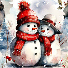Load image into Gallery viewer, Christmas Snowman-Full Round Diamond Painting-40x40cm

