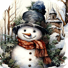 Load image into Gallery viewer, Christmas Snowman-Full Round Diamond Painting-40x40cm
