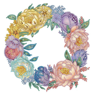 Flower Garland-Partial Special Diamond Painting-30x30cm