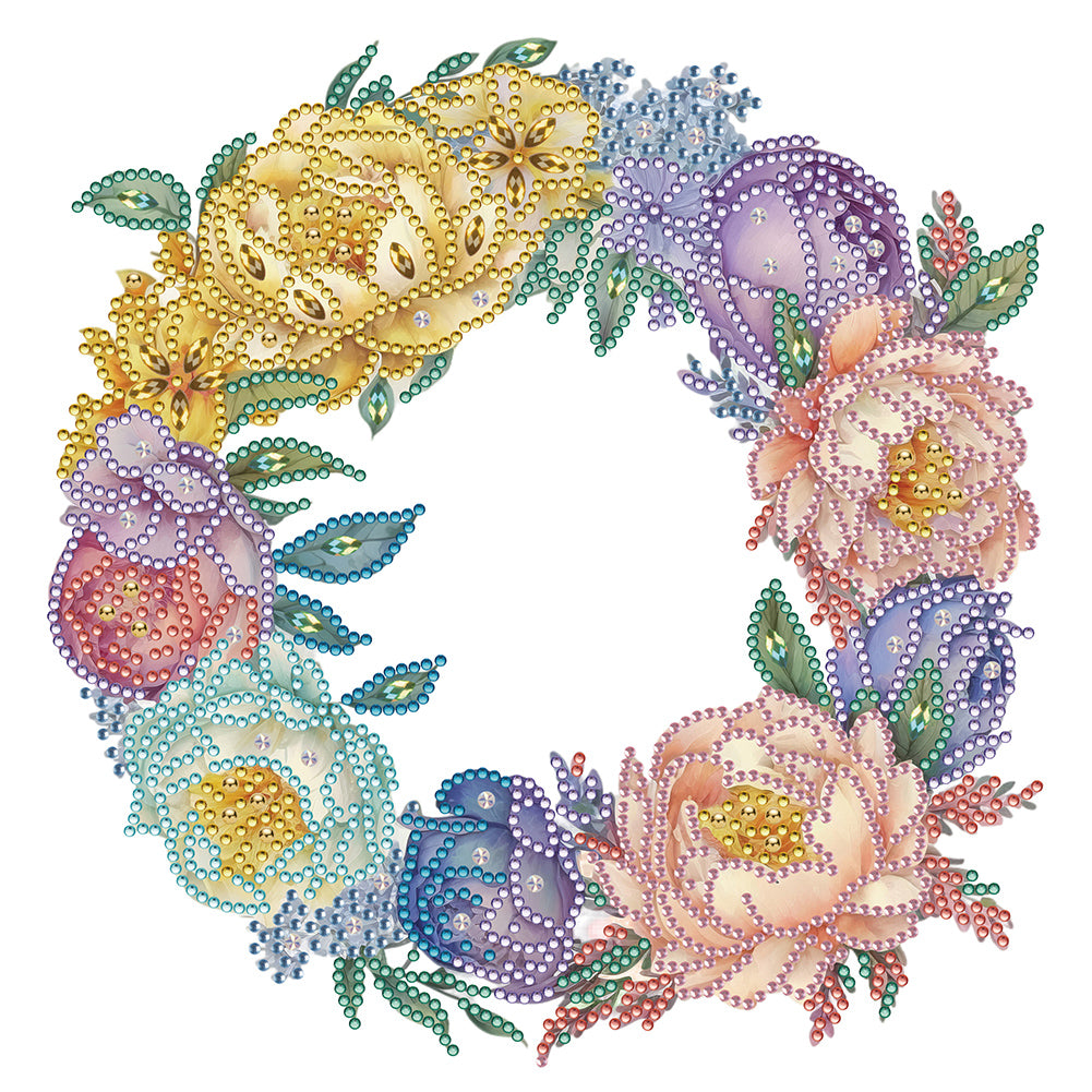 Flower Garland-Partial Special Diamond Painting-30x30cm
