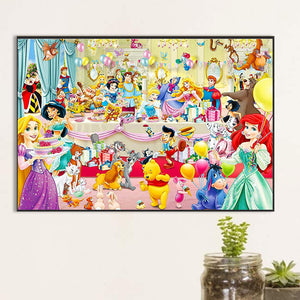 Cartoon Mouse-Full Round Diamond Painting-60x40cm-Large Size
