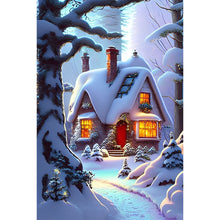 Load image into Gallery viewer, Snow House-Full Round Diamond Painting-40x60cm-Large Size
