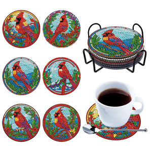6PCS Stained Glass Our Lady-Diamond Painting Coaster
