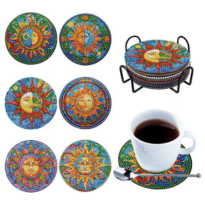 6PCS Stained Glass Our Lady-Diamond Painting Coaster