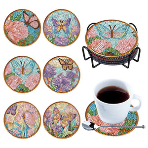 6PCS Stained Glass Our Lady-Diamond Painting Coaster