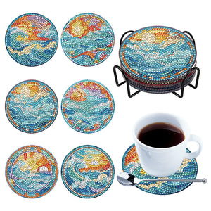 6PCS Stained Glass Our Lady-Diamond Painting Coaster
