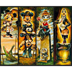 Cartoon Mouse-Full Round Diamond Painting-60x50cm-Large Size