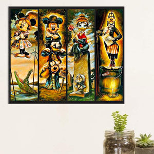 Cartoon Mouse-Full Round Diamond Painting-60x50cm-Large Size