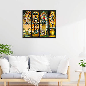 Cartoon Mouse-Full Round Diamond Painting-60x50cm-Large Size