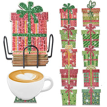 Load image into Gallery viewer, 10PCS Christmas-Wooden Diamond Painting Coaster
