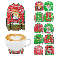 Load image into Gallery viewer, 10PCS Christmas-Wooden Diamond Painting Coaster
