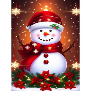 Christmas Snowman-Full Round Diamond Painting-30x40cm