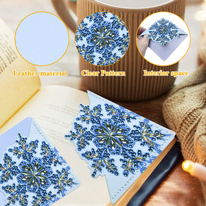 8Pcs/Set-Snowflake-Diamond Corner Cover Bookmark