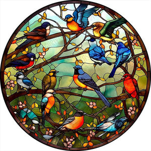 Bird-Full Round Diamond Painting-30x30cm
