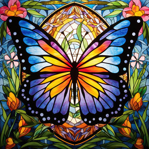 Butterfly-Full Round Diamond Painting-30x30cm